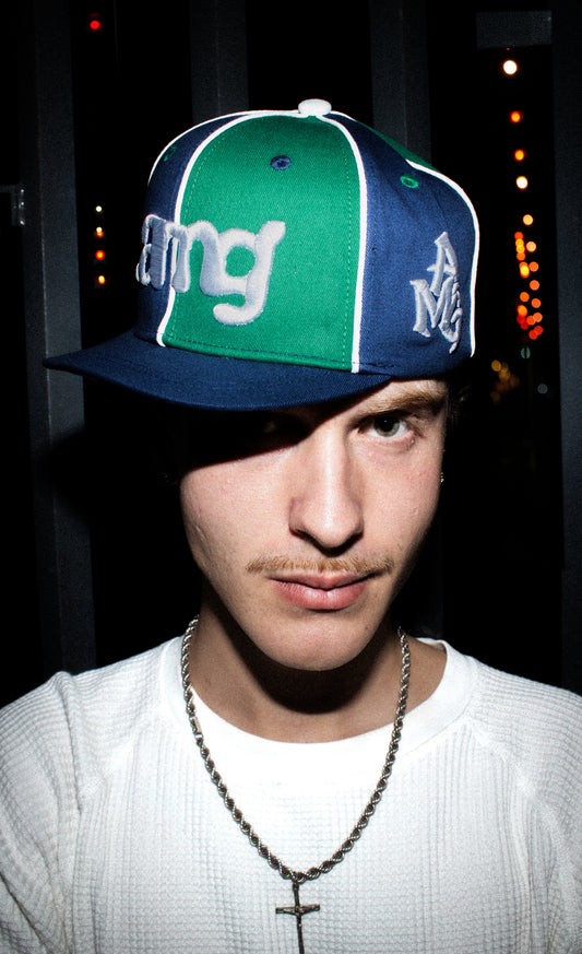 JANO G CAP SHORT BRIM /// GREEN/BLUE