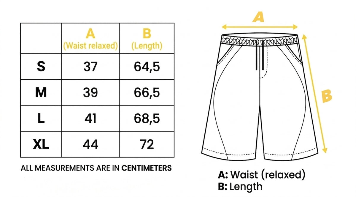 Size guide — 2-SIDED YELLOW/CAMO SWORT
