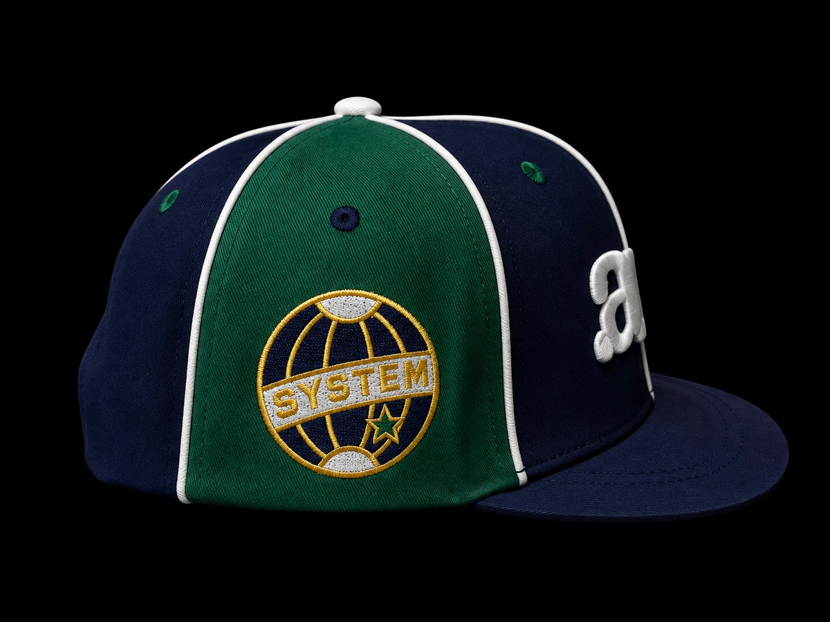 JANO G CAP SHORT BRIM /// GREEN/BLUE
